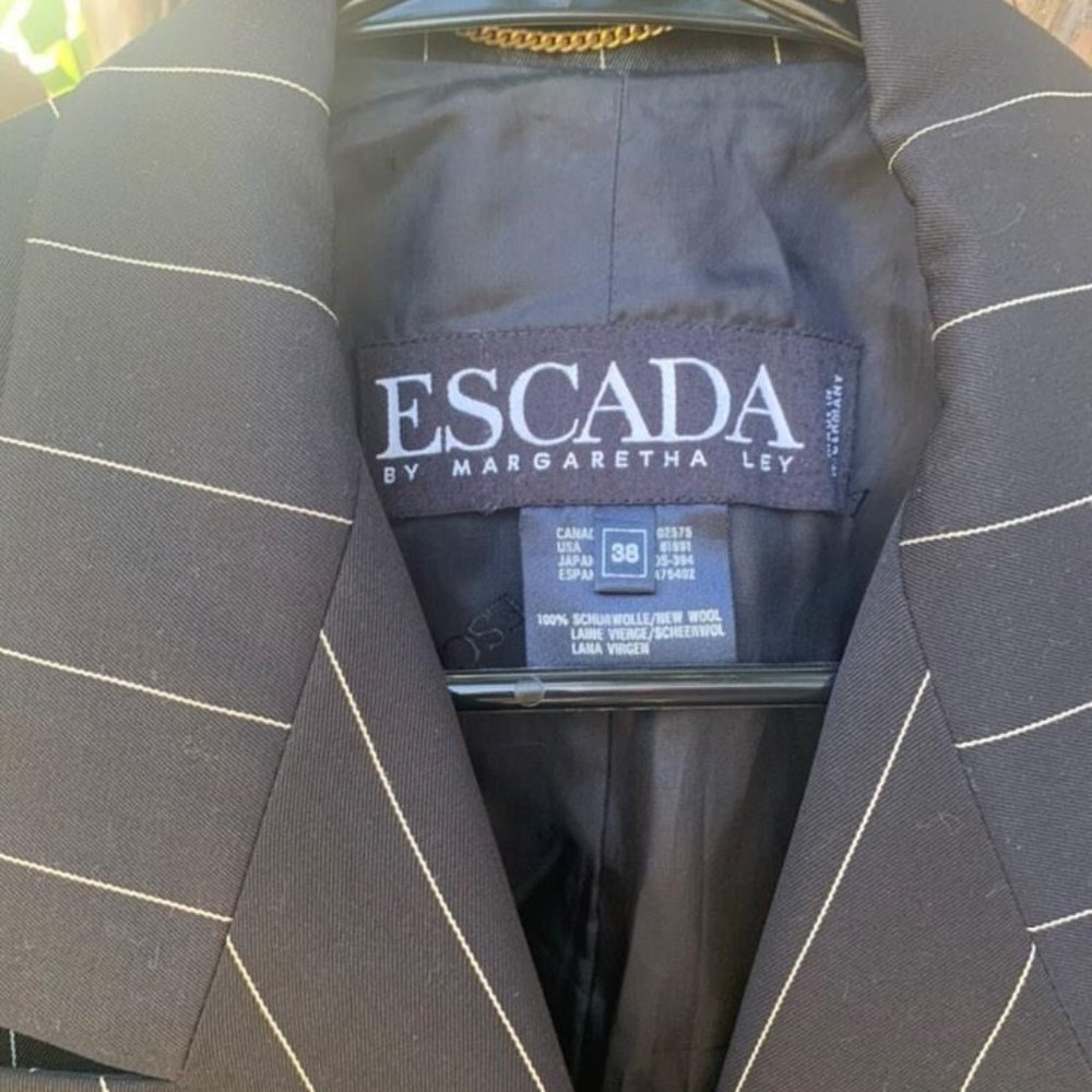Vintage Escada Pinstripe Pant Suit